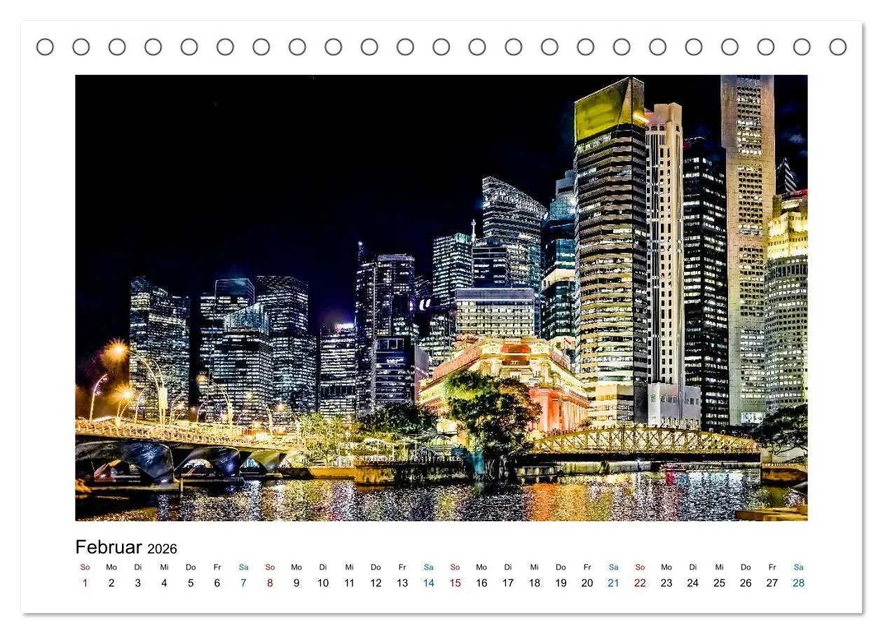 Bild: 9783457680711 | Singapur - Asiatische Metropole bei Nacht (Tischkalender 2026 DIN...