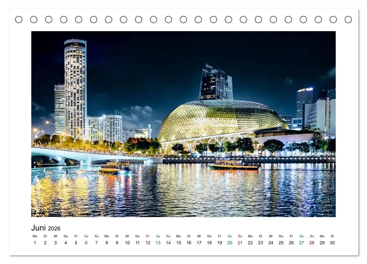 Bild: 9783457680711 | Singapur - Asiatische Metropole bei Nacht (Tischkalender 2026 DIN...