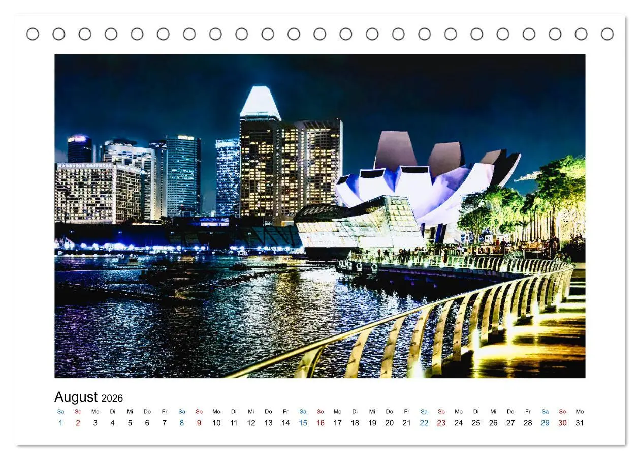Bild: 9783457680711 | Singapur - Asiatische Metropole bei Nacht (Tischkalender 2026 DIN...
