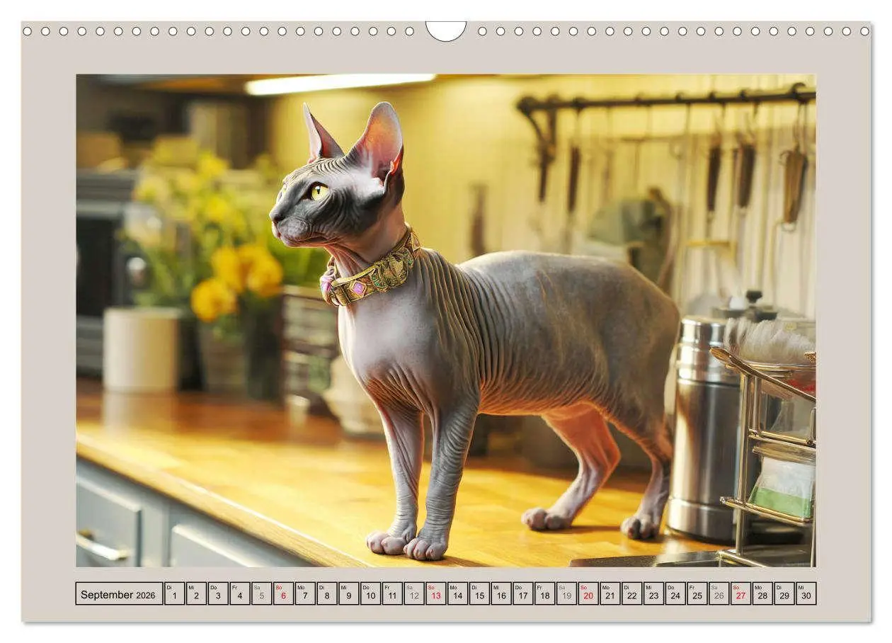 Bild: 9783457990711 | Sphinx Katzen. Eleganz auf leisen Pfoten (Wandkalender 2026 DIN A3...