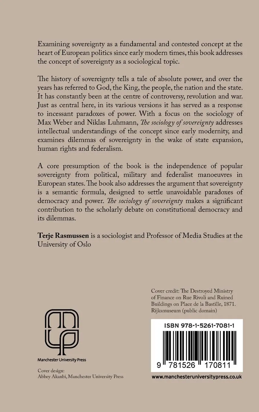 Rückseite: 9781526170811 | The sociology of sovereignty | Terje Rasmussen | Buch | Englisch