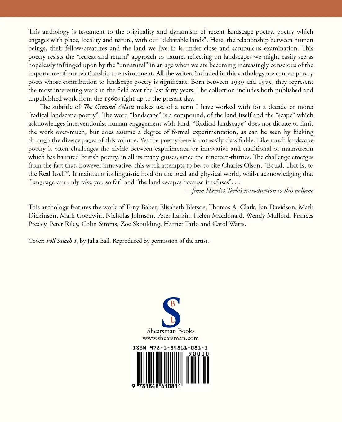 Rückseite: 9781848610811 | The Ground Aslant - Radical Landscape Poetry | Harriet Tarlo | Buch