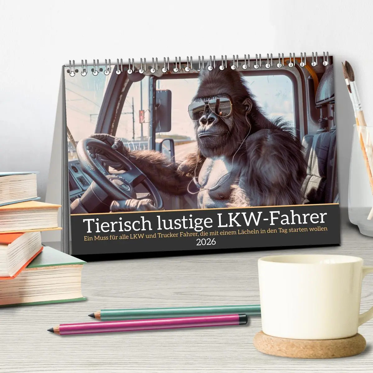 Bild: 9783457360811 | Tierisch lustige LKW-Fahrer (Tischkalender 2026 DIN A5 quer),...