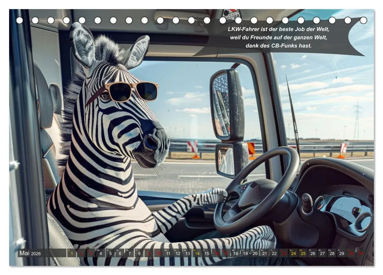 Bild: 9783457360811 | Tierisch lustige LKW-Fahrer (Tischkalender 2026 DIN A5 quer),...