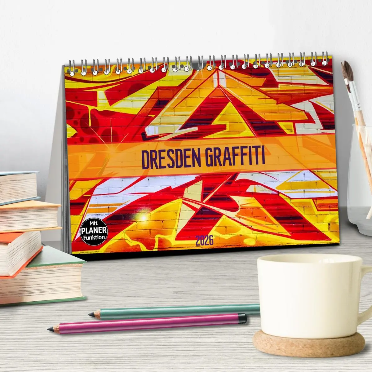 Bild: 9783457980811 | Dresden Graffiti (Tischkalender 2026 DIN A5 quer), CALVENDO...
