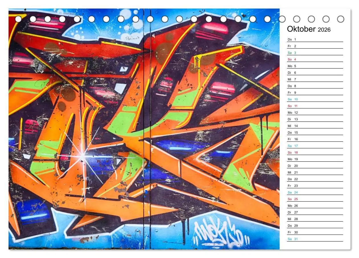 Bild: 9783457980811 | Dresden Graffiti (Tischkalender 2026 DIN A5 quer), CALVENDO...