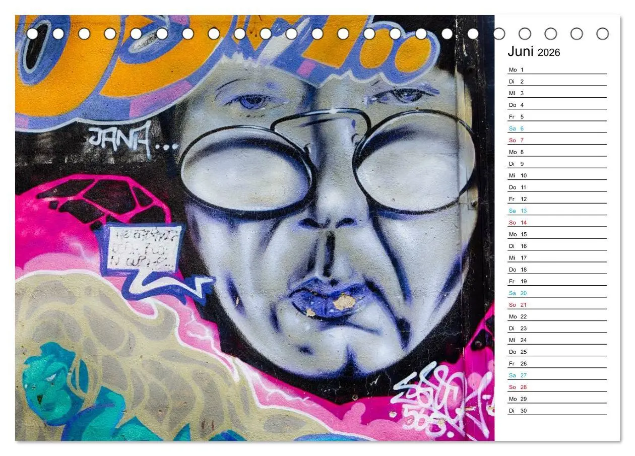 Bild: 9783457980811 | Dresden Graffiti (Tischkalender 2026 DIN A5 quer), CALVENDO...