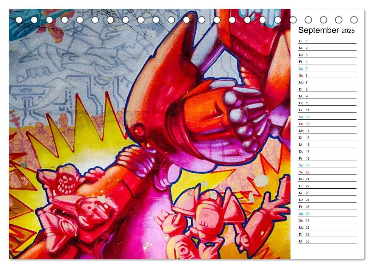 Bild: 9783457980811 | Dresden Graffiti (Tischkalender 2026 DIN A5 quer), CALVENDO...