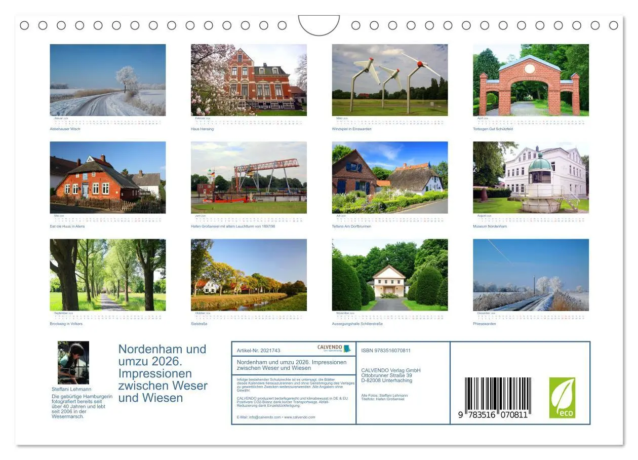 Bild: 9783516070811 | Nordenham und umzu 2026. Impressionen zwischen Weser und Wiesen...