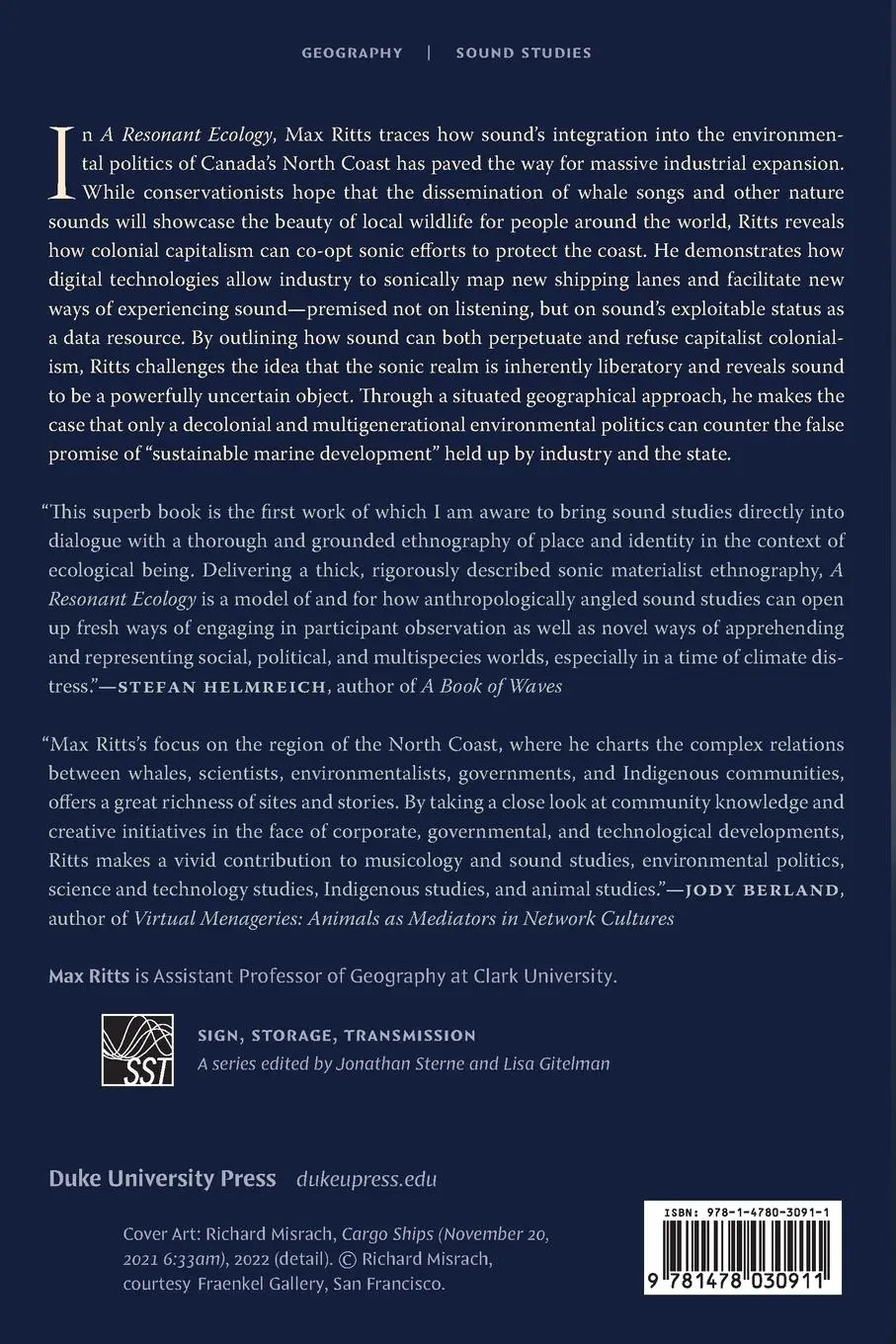 Rückseite: 9781478030911 | A Resonant Ecology | Max Ritts | Taschenbuch | Englisch | 2024