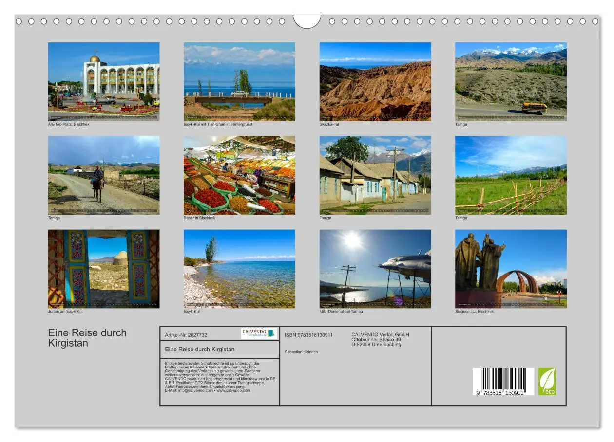 Bild: 9783516130911 | Eine Reise durch Kirgistan (Wandkalender 2026 DIN A3 quer),...