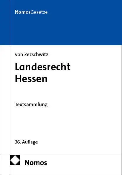 Cover: 9783756020911 | Landesrecht Hessen | Textsammlung | Friedrich Von Zezschwitz | Buch