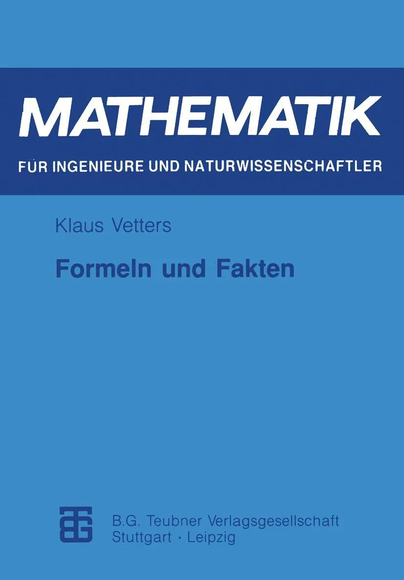 Cover: 9783815420911 | Formeln und Fakten | Klaus Vetters | Taschenbuch | 140 S. | Deutsch
