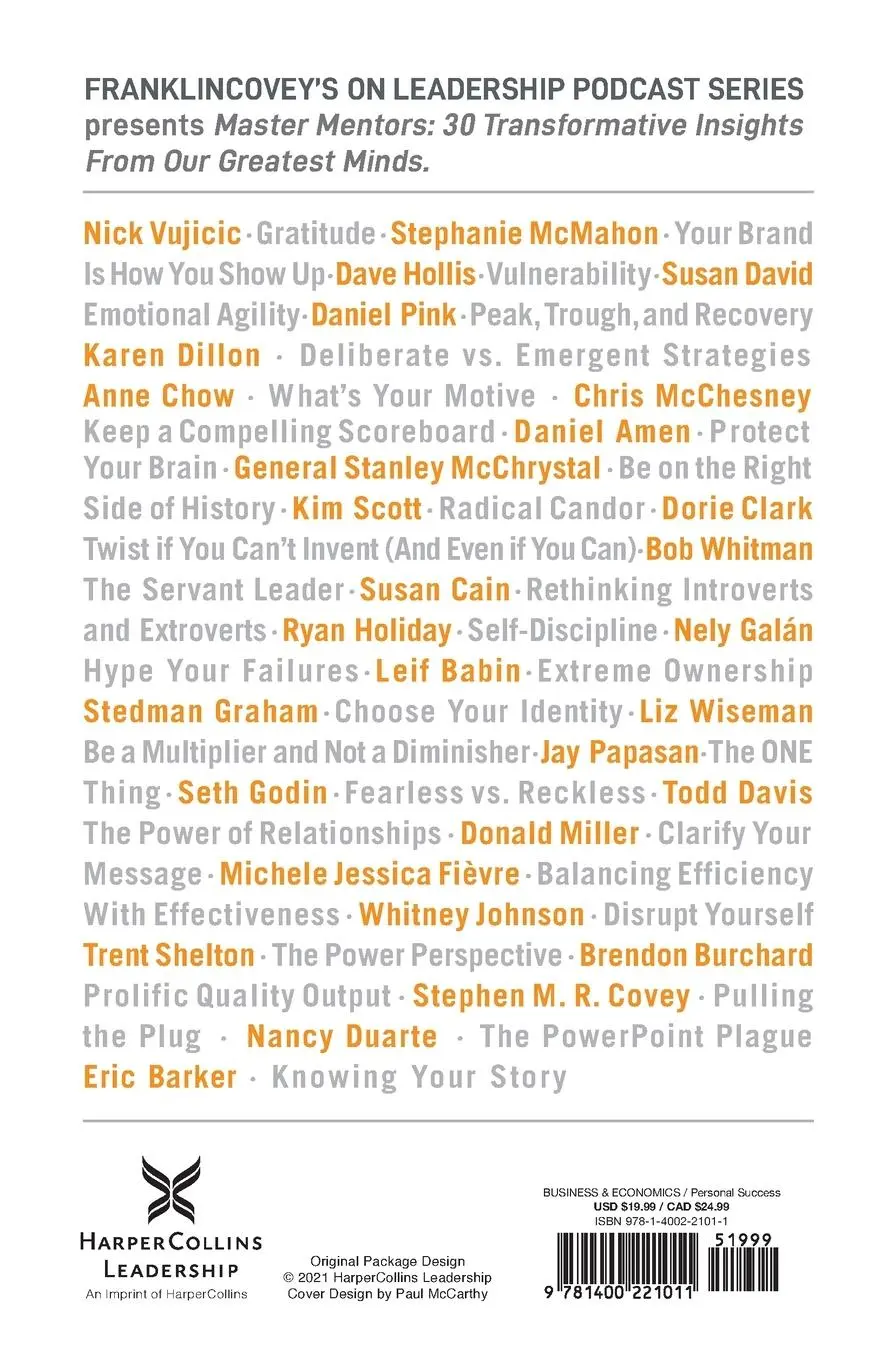 Rückseite: 9781400221011 | Master Mentors | 30 Transformative Insights from Our Greatest Minds