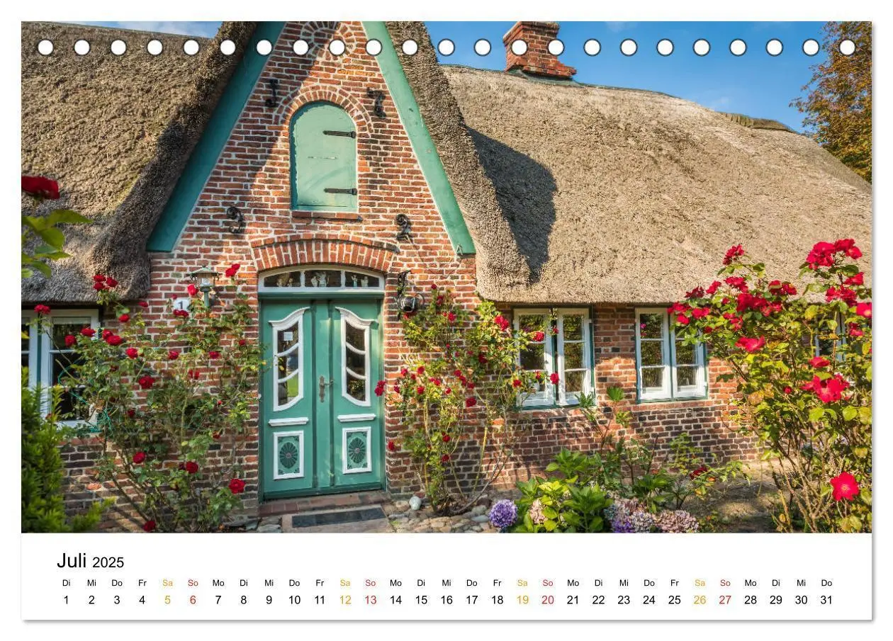 Bild: 9783435151011 | Sylter Friesenhäuser (Tischkalender 2025 DIN A5 quer), CALVENDO...