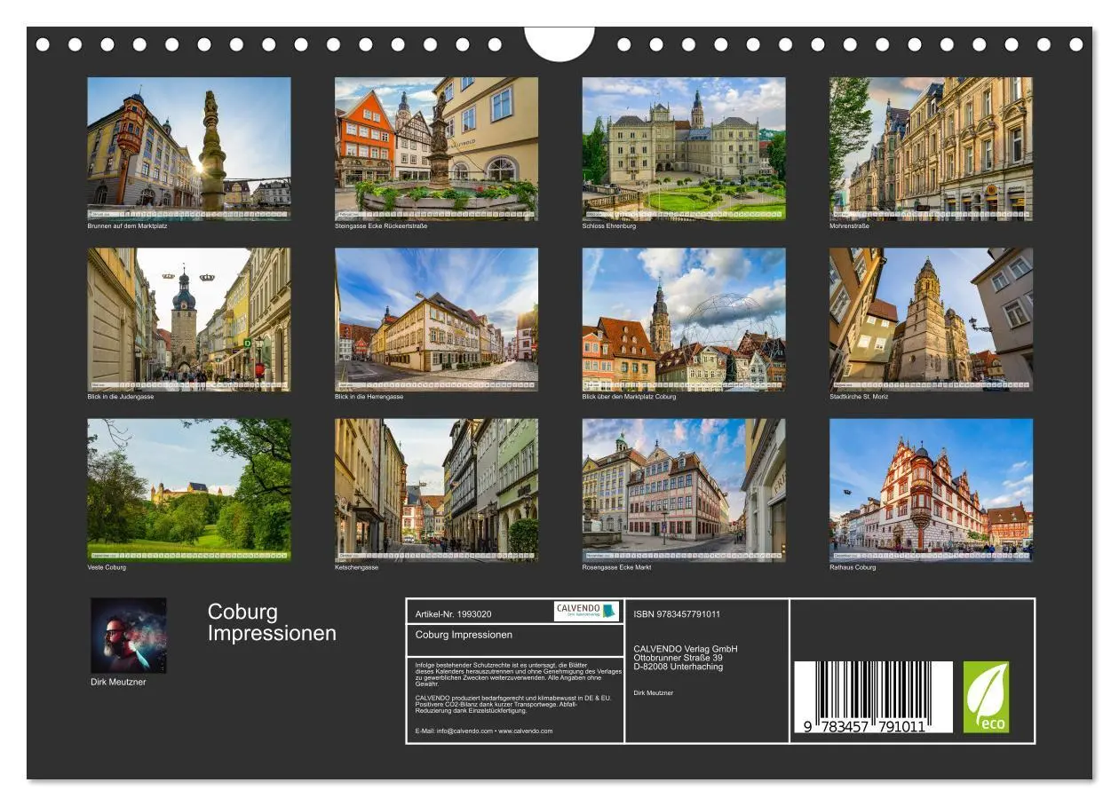 Bild: 9783457791011 | Coburg Impressionen (Wandkalender 2026 DIN A4 quer), CALVENDO...