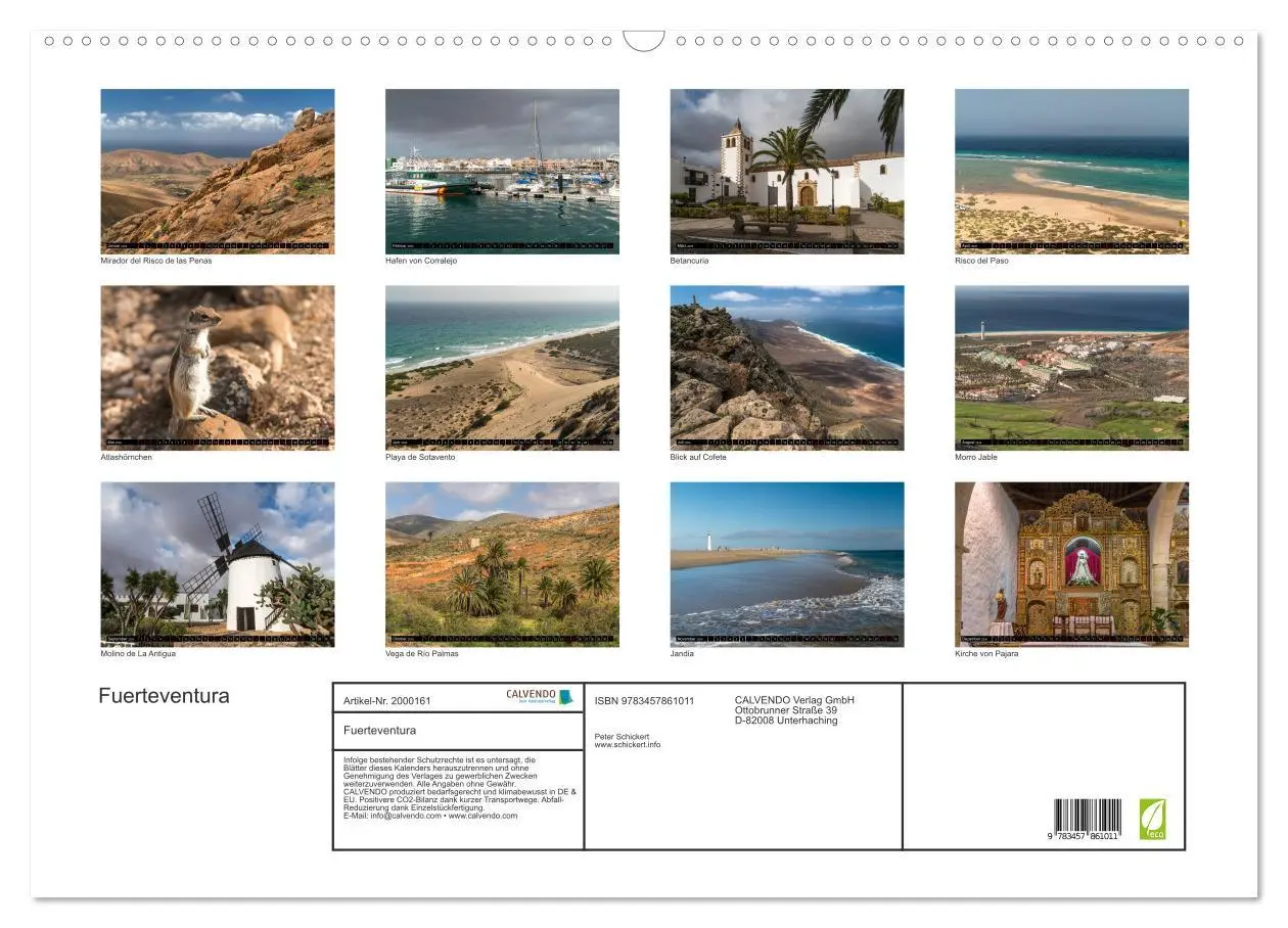 Bild: 9783457861011 | Fuerteventura (Wandkalender 2026 DIN A2 quer), CALVENDO Monatskalender
