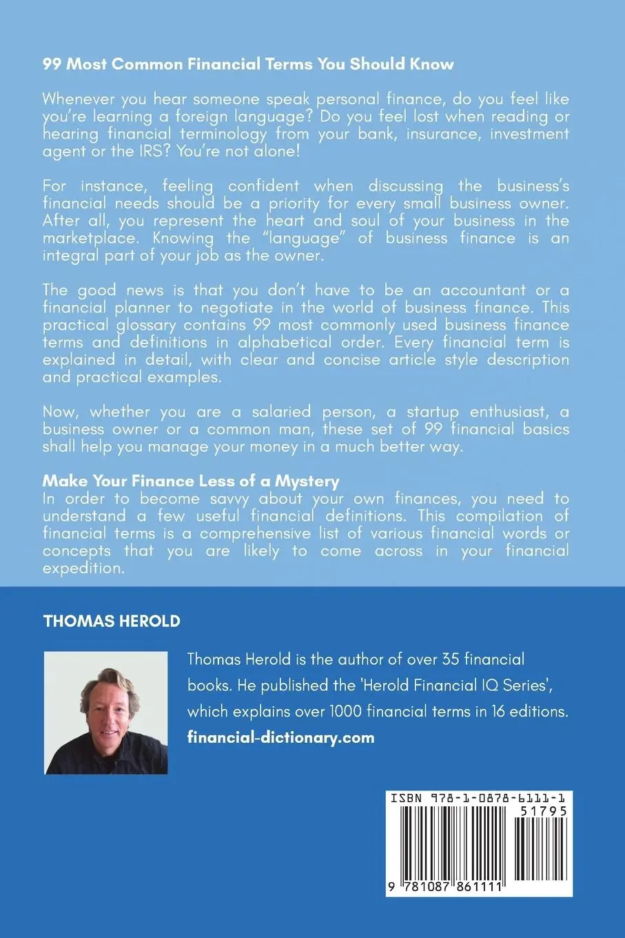 Rückseite: 9781087861111 | 99 Financial Terms Every Beginner, Entrepreneur &amp; Business Should Know