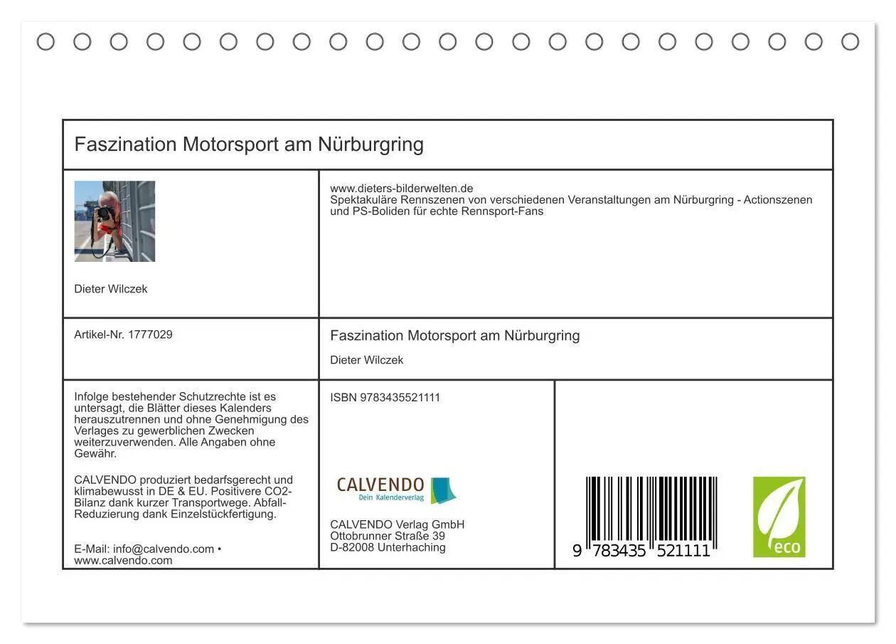 Bild: 9783435521111 | Faszination Motorsport am Nürburgring (Tischkalender 2025 DIN A5...