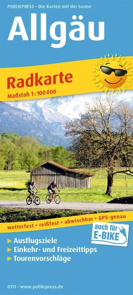Cover: 9783747301111 | Allgäu | (Land-)Karte | Radkarte | Deutsch | 2018 | Publicpress