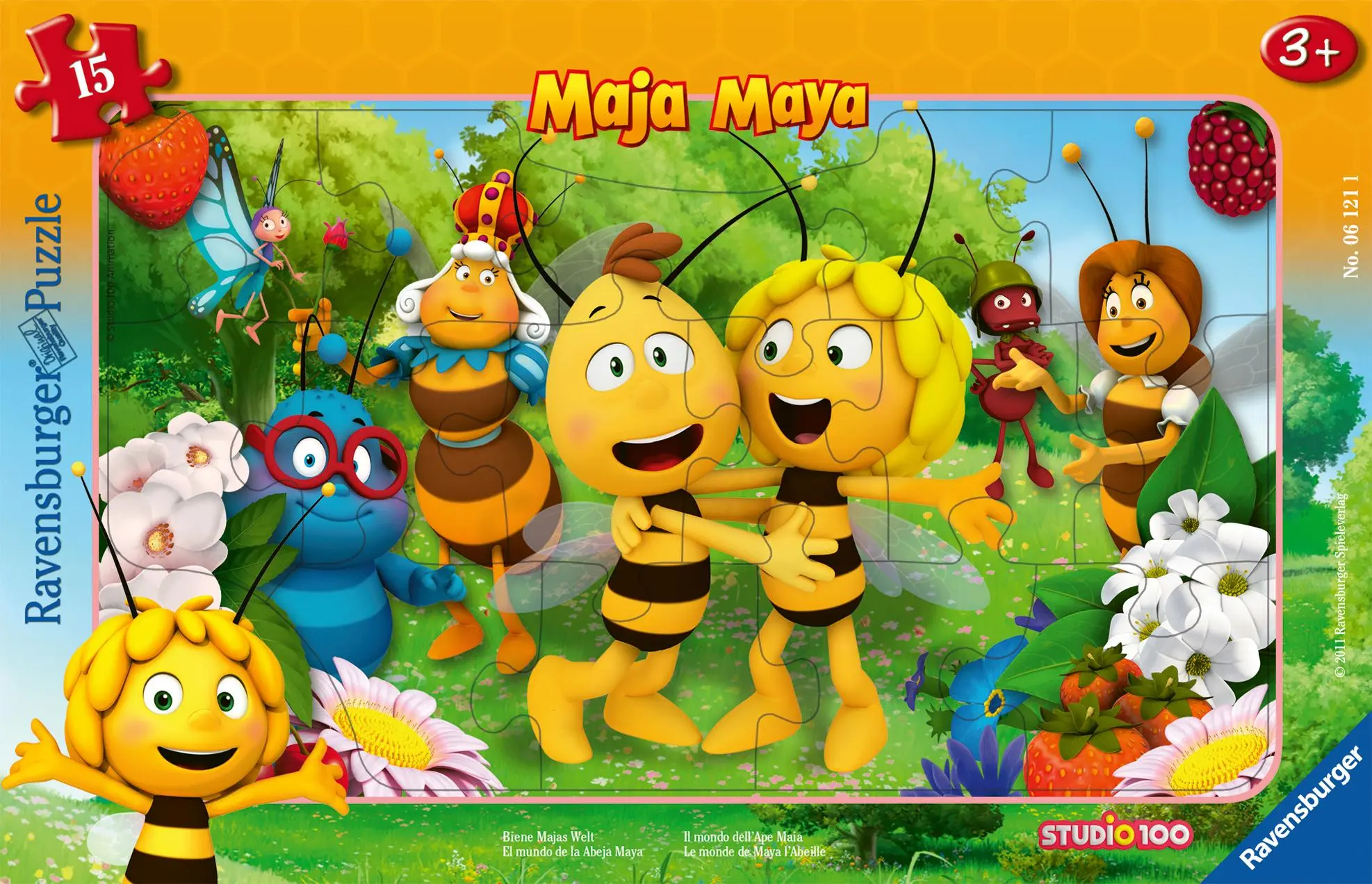 Cover: 4005556061211 | AT: Biene Maja. Rahmenpuzzle 15 Teile | Spiel | Rahmenpuzzle | 06121
