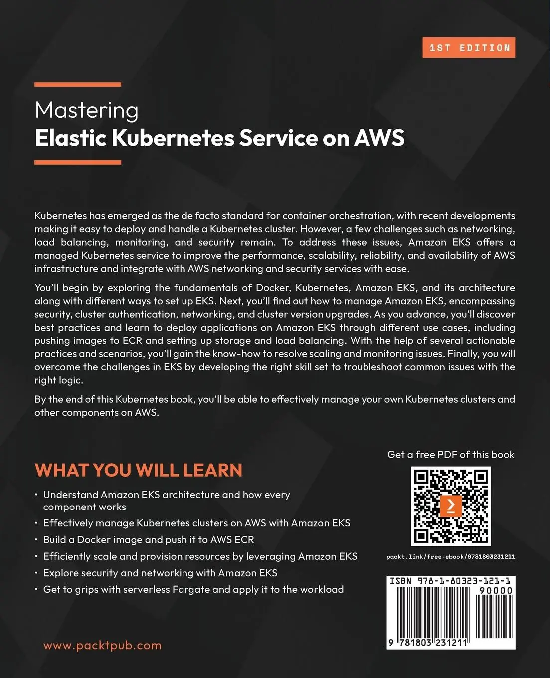 Rückseite: 9781803231211 | Mastering Elastic Kubernetes Service on AWS | Malcolm Orr (u. a.)