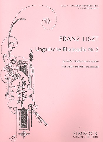 Cover: 9790221101211 | Hungarian Rhapsody No.2 Piano Duet | Franz Bendel_Richard Kleinmichel