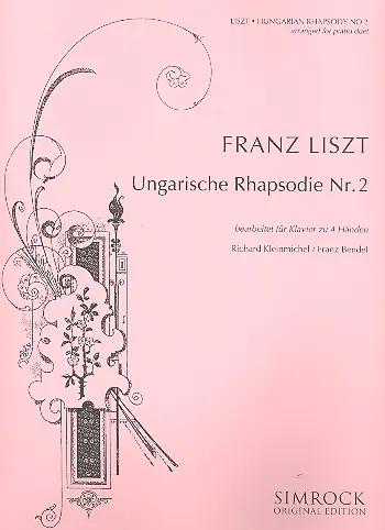 Cover: 9790221101211 | Hungarian Rhapsody No.2 Piano Duet | Franz Bendel_Richard Kleinmichel