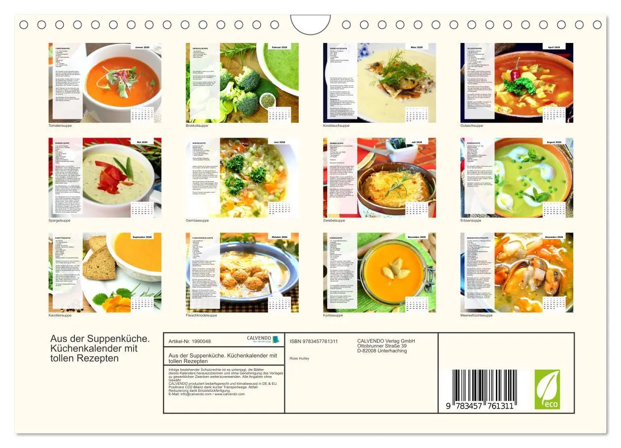 Bild: 9783457761311 | Aus der Suppenküche. Küchenkalender mit tollen Rezepten...