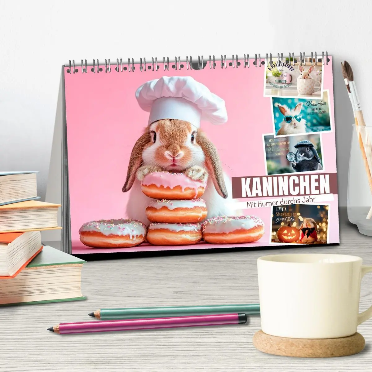 Bild: 9783516611311 | KANINCHEN Mit Humor durchs Jahr (Tischkalender 2026 DIN A5 quer),...