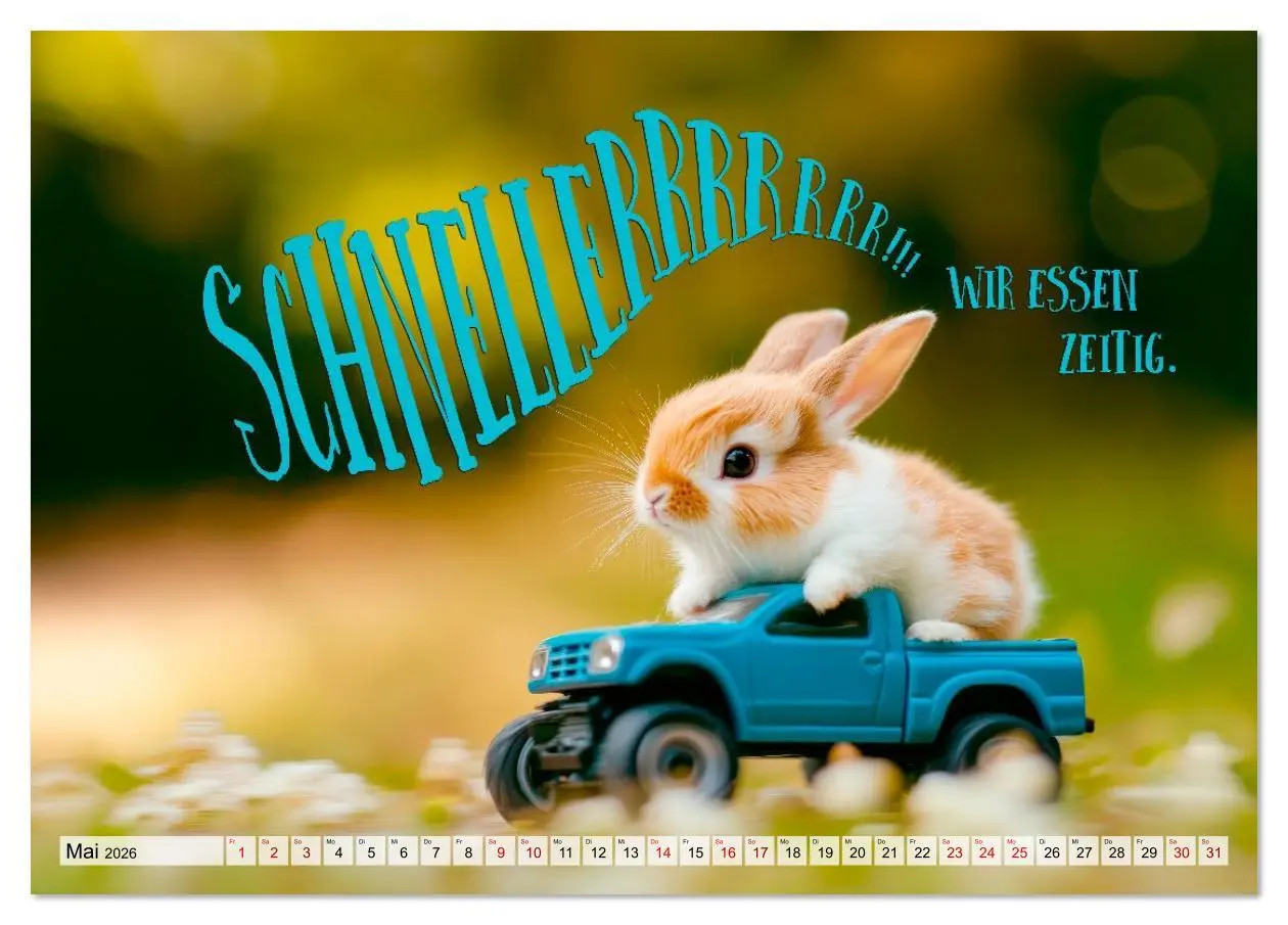 Bild: 9783516611311 | KANINCHEN Mit Humor durchs Jahr (Tischkalender 2026 DIN A5 quer),...