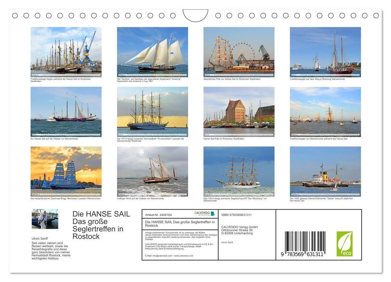 Bild: 9783569631311 | Die HANSE SAIL Das große Seglertreffen in Rostock (Wandkalender...