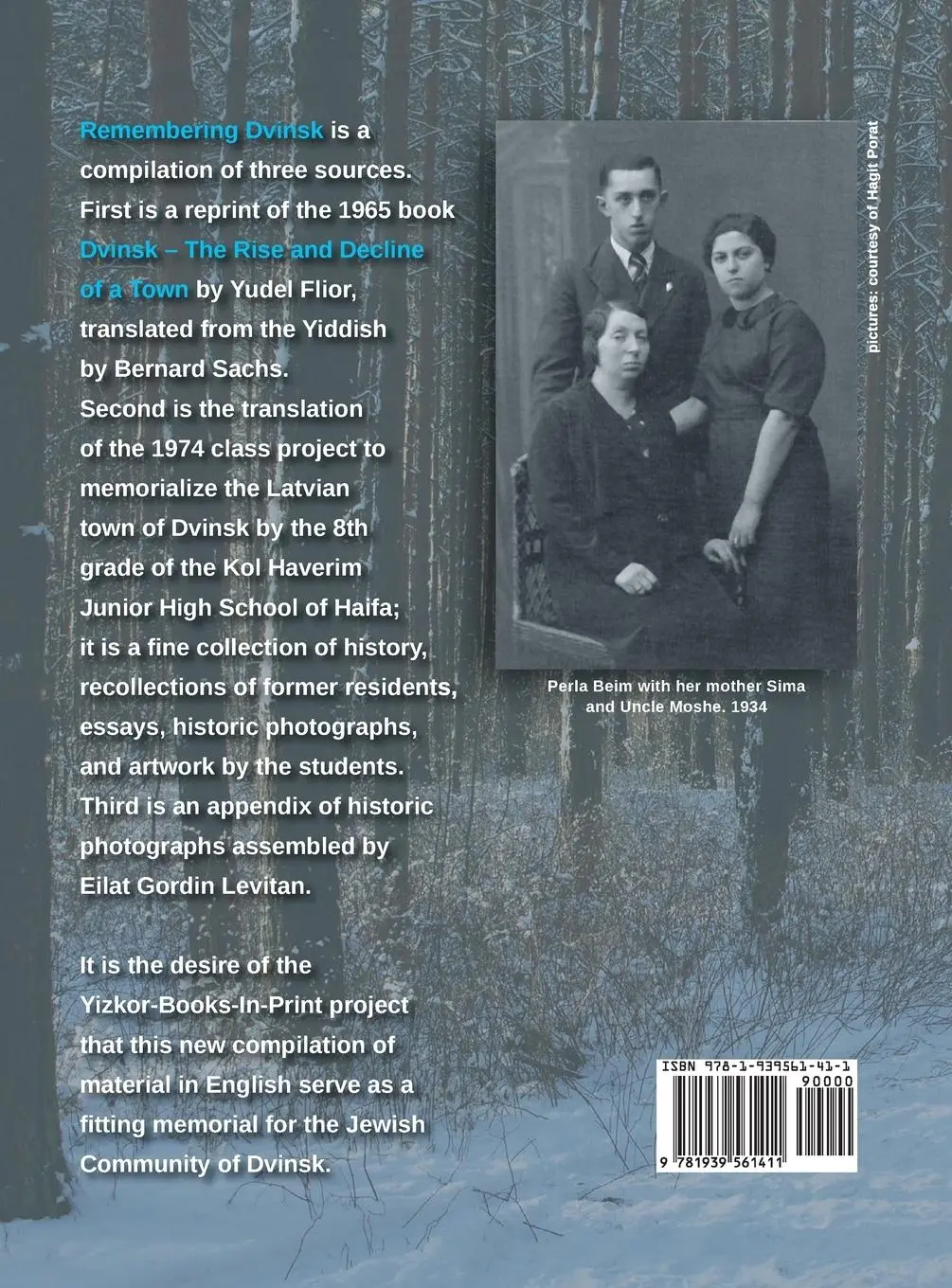 Rückseite: 9781939561411 | Remembering Dvinsk - Daugavpils, Latvia | Memorial Book of Dvinsk