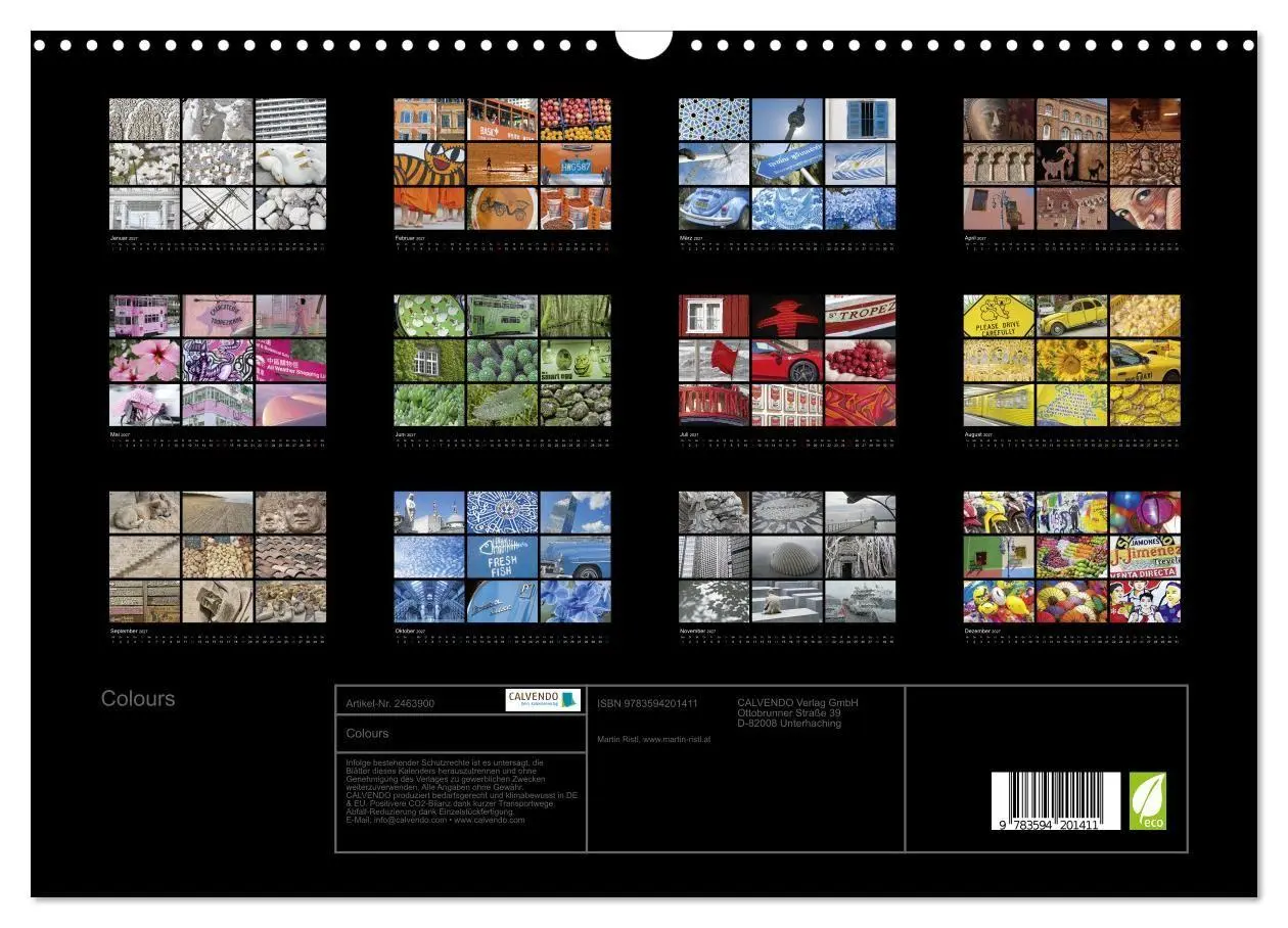 Bild: 9783594201411 | Colours (Wandkalender 2027 DIN A3 quer), CALVENDO Monatskalender