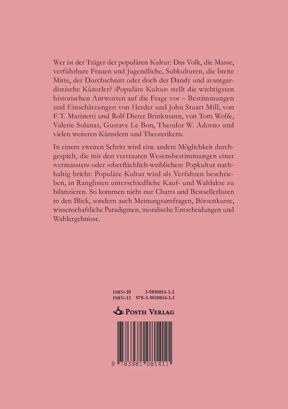 Rückseite: 9783981081411 | Populäre Kultur | Mit einem Anhang "Girl und Popkultur" | Hecken