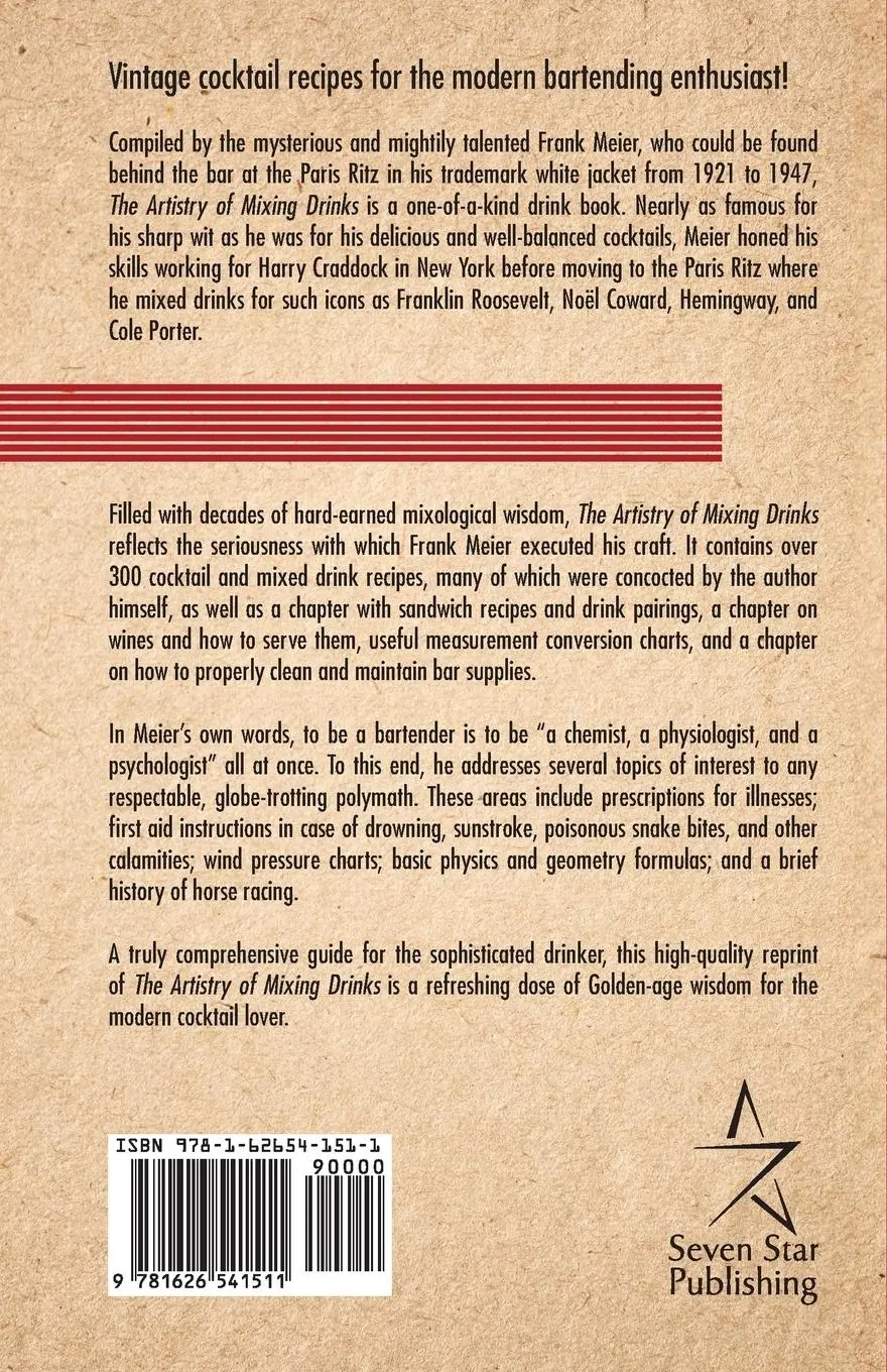 Rückseite: 9781626541511 | The Artistry Of Mixing Drinks (1934) | Ross Brown | Taschenbuch | 2015
