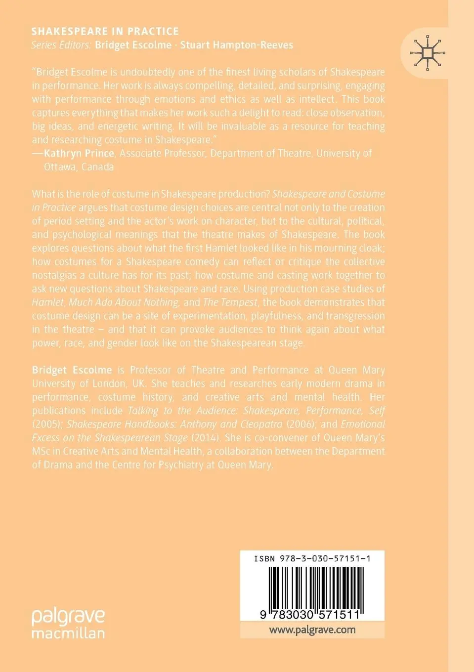 Rückseite: 9783030571511 | Shakespeare and Costume in Practice | Bridget Escolme | Taschenbuch