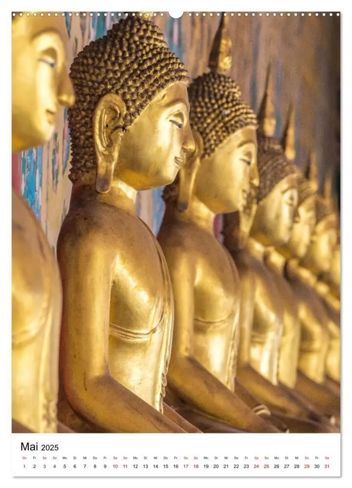 Bild: 9783435891511 | Buddhas im Glück (Wandkalender 2025 DIN A2 hoch), CALVENDO...