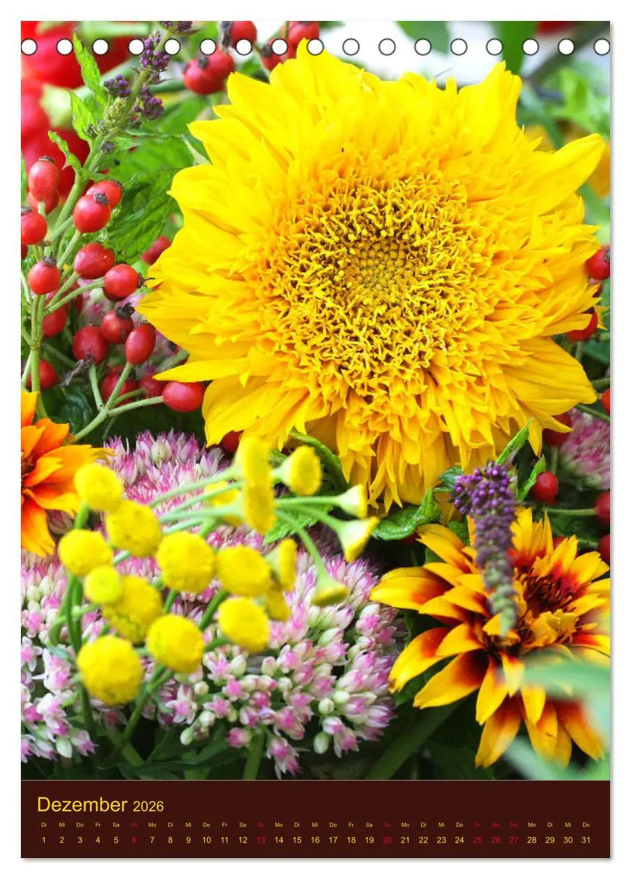 Bild: 9783516381511 | Sonnenblumen - Strahlende Blüten (Tischkalender 2026 DIN A5 hoch),...