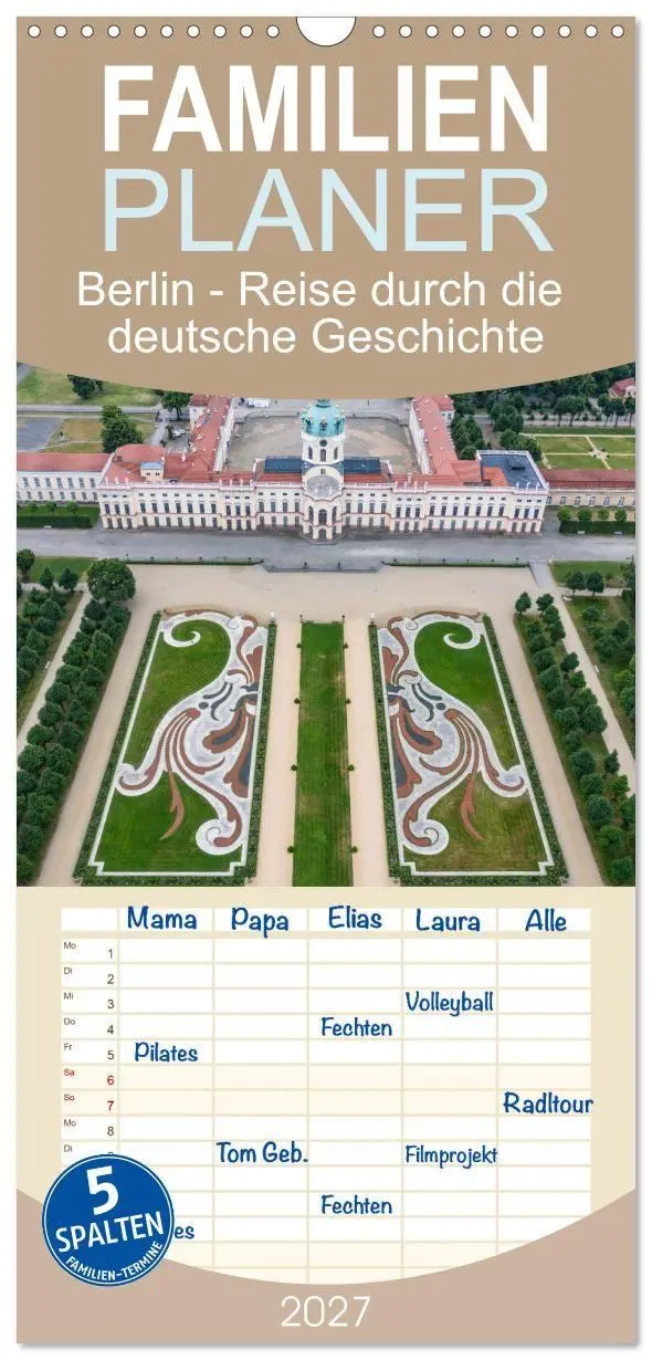 Cover: 9783594291511 | Familienplaner 2027 - Berlin - Reise durch die deutsche Geschichte...