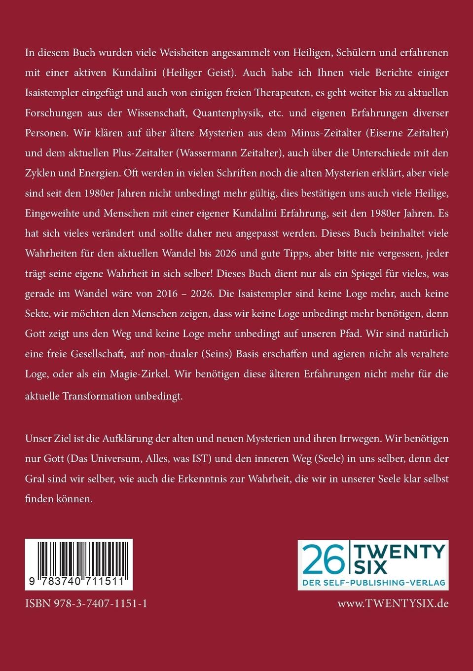 Rückseite: 9783740711511 | Transformation 2016 - 2026 | &amp; Spirituelle Irrtümer | Markus Schmidt