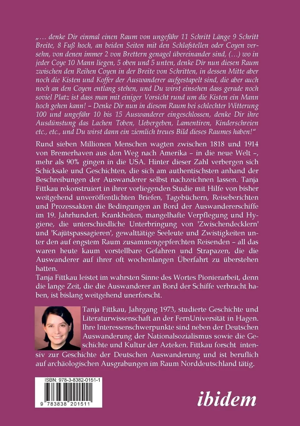 Rückseite: 9783838201511 | In die neue Welt - Von Bremerhaven nach Amerika | Tanja Fittkau | Buch