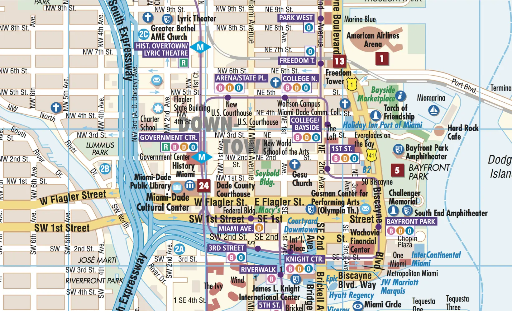 Bild: 9783866091511 | Borch Map Miami | (Land-)Karte | Mehrfarbendruck. Gefalzt | 2 S.