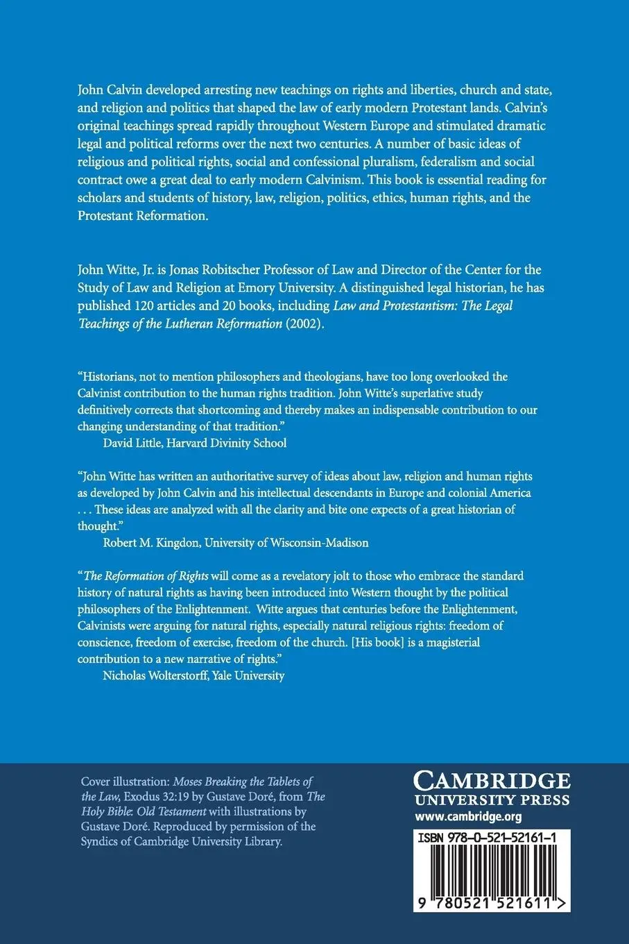 Rückseite: 9780521521611 | The Reformation of Rights | Jr John Witte | Taschenbuch | Englisch