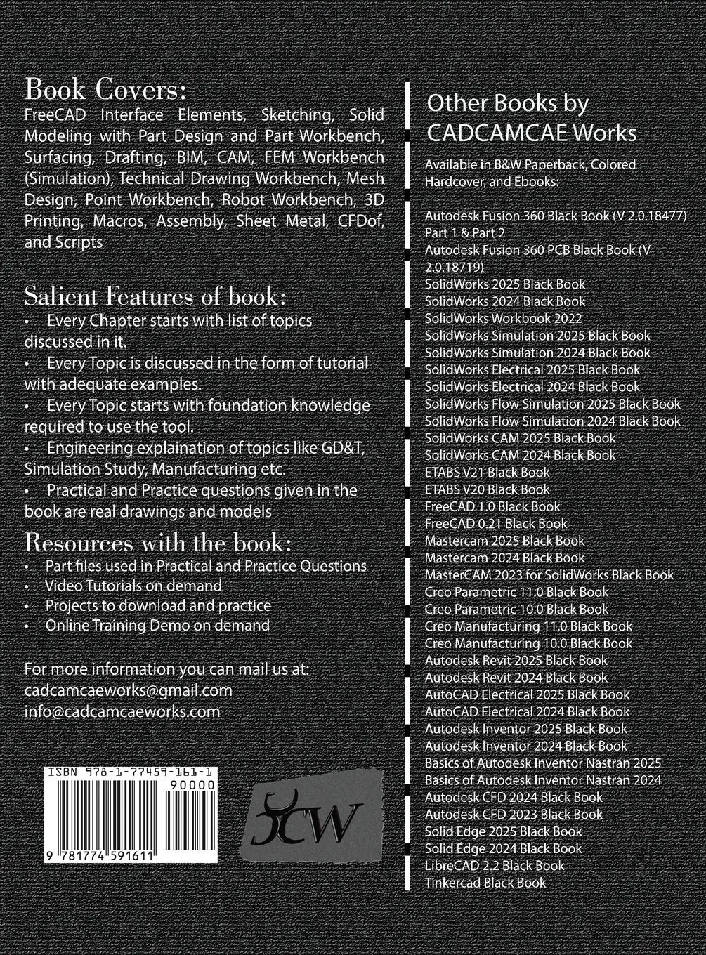 Rückseite: 9781774591611 | FreeCAD 1.0 Black Book | (Colored) | Gaurav Verma (u. a.) | Buch
