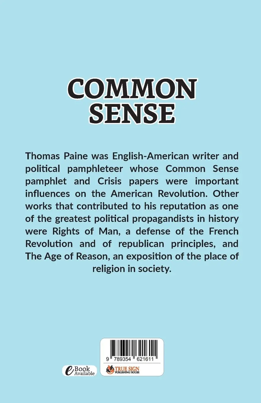 Rückseite: 9789354621611 | Common Sense | Thomas Paine | Taschenbuch | Englisch | 2021