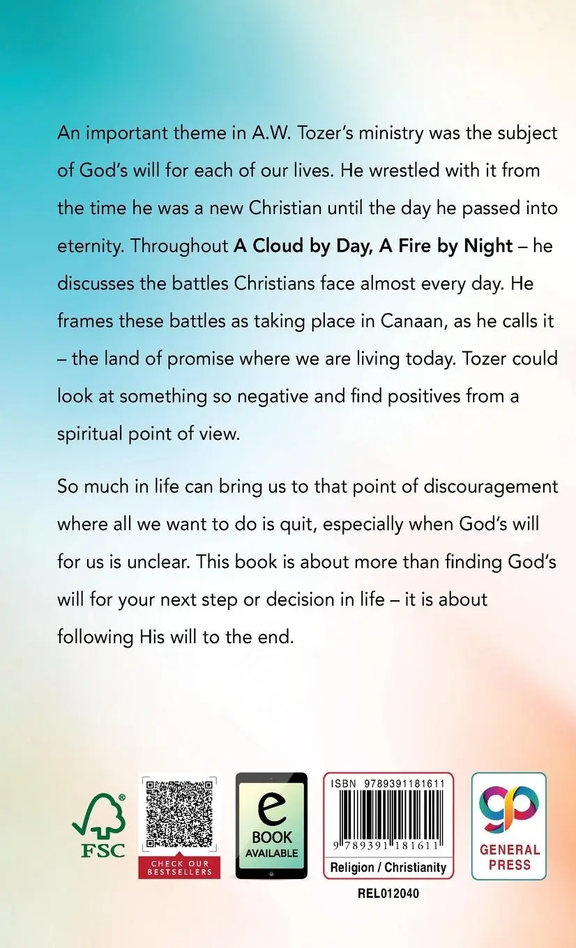 Rückseite: 9789391181611 | A Cloud by Day, a Fire by Night | Aw Tozer | Buch | Englisch | 2021