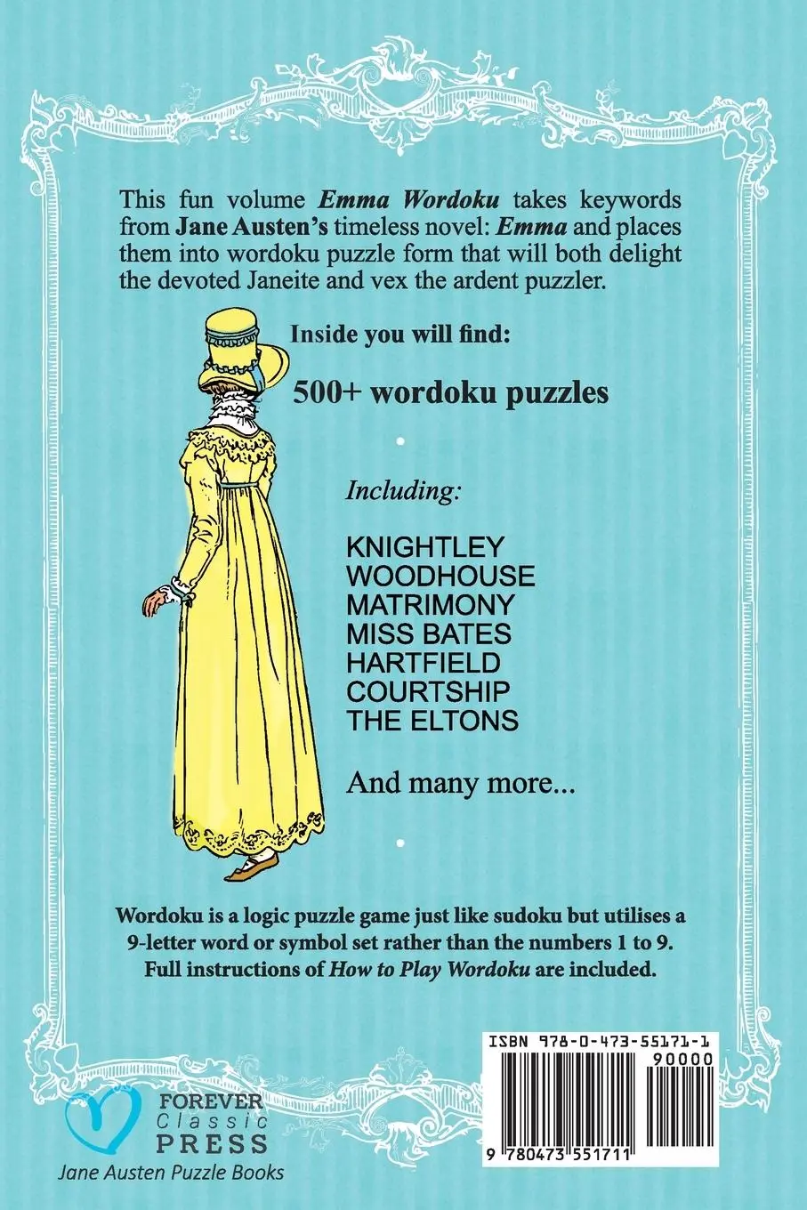 Rückseite: 9780473551711 | Emma Wordoku | Jane Austen Themed Wordoku Puzzles | K. Carpenter