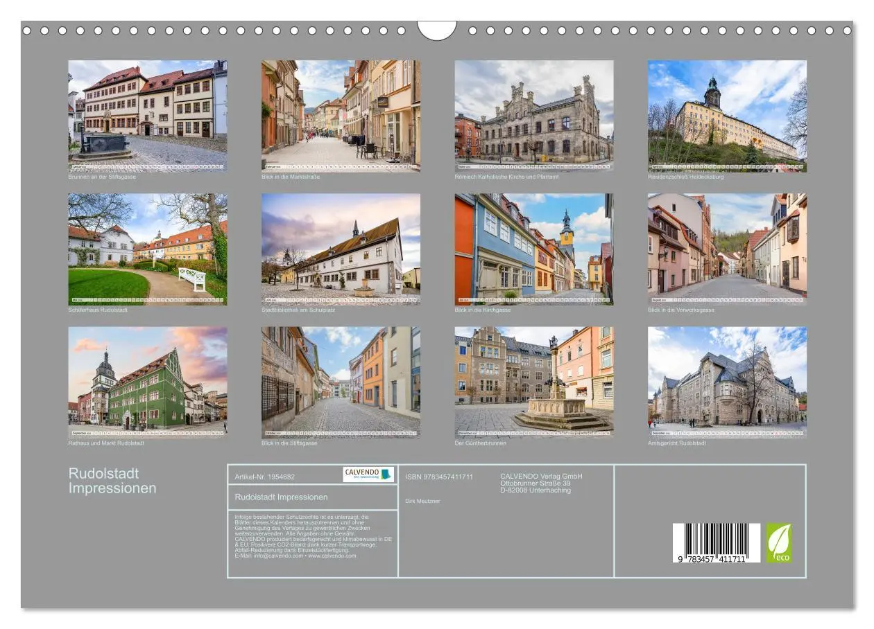 Bild: 9783457411711 | Rudolstadt Impressionen (Wandkalender 2026 DIN A3 quer), CALVENDO...