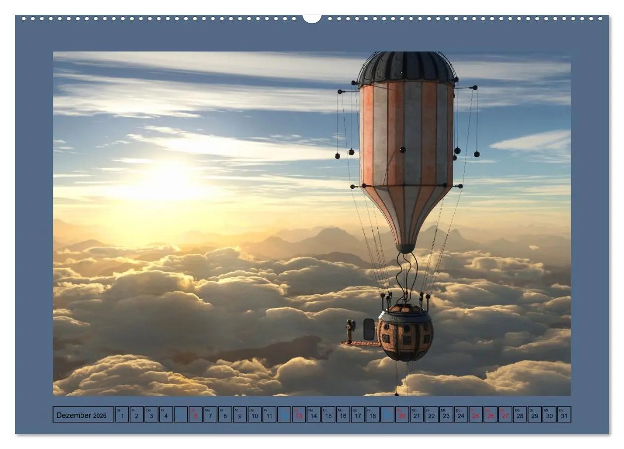 Bild: 9783457581711 | Steampunk Luftschiffe (Wandkalender 2026 DIN A2 quer), CALVENDO...